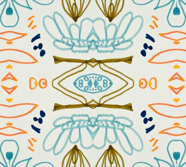 Folkloric designs to emphasize folklore podcast theme.